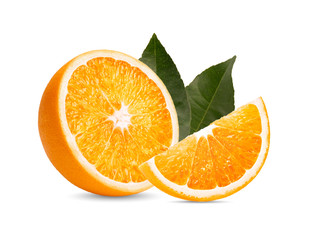 Orange fruit. Orange slice isolate on white background