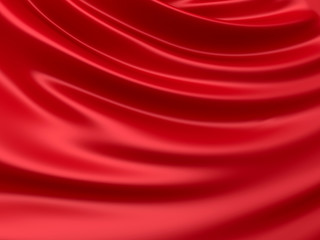 Abstract Texture. Red Silk