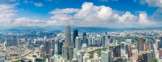 Abwaschbare Fototapete Kuala Lumpur Panoramablick über Kuala Lumpur
