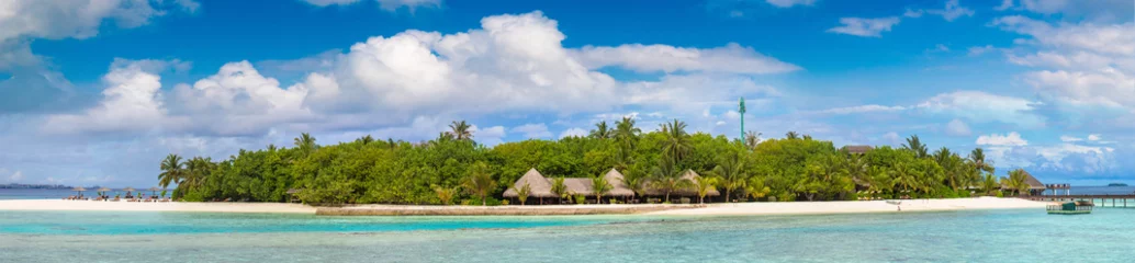 Photo sur Plexiglas Bora Bora, Polynésie française Villas sur Pilotis (Bungalows) aux Maldives