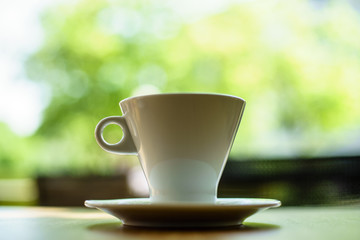 Latte Macchiato with Bokeh Background