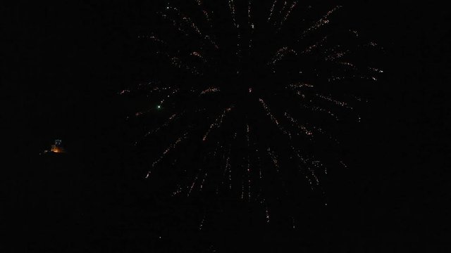 Awesome fireworks on the feast of the patron saint of the city