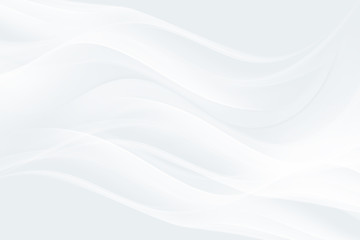 White luxury smooth and flowing waves. Abstract background for your project.