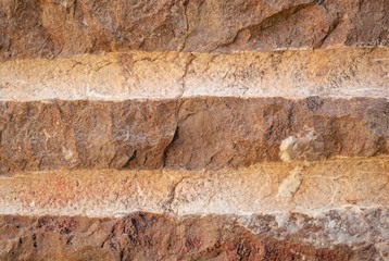 Channels in the stone wall