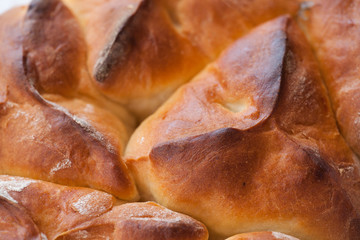 Fresh homemade sweet pies with cottage cheese. Pastry