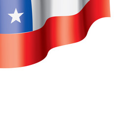 Chile flag, vector illustration on a white background.