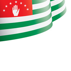 Fototapeta na wymiar Abkhazia flag, vector illustration on a white background.