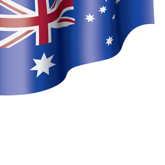 Obraz na płótnie Canvas Australia flag, vector illustration on a white background.
