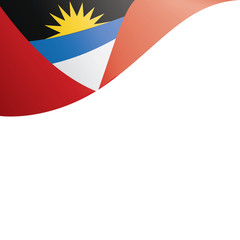 Antigua and Barbuda flag, vector illustration on a white background