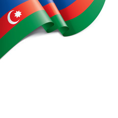 Azerbaijan flag, vector illustration on a white background