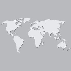 Fototapeta na wymiar Blank world map