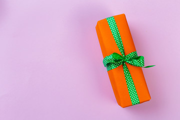 gift box on color background