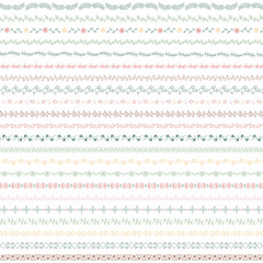 Collection of divider design element vectors