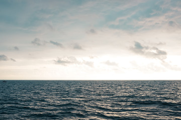 Landscape sky and sea. Empty skyline. Sea background