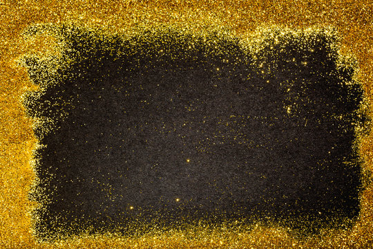 Copy space on gold glitter sparkling luxury background