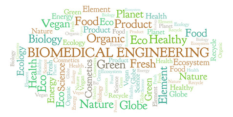 Obraz premium Biomedical Engineering word cloud.