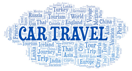 Car Travel word cloud.