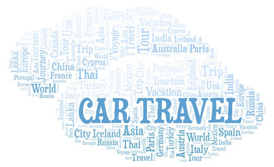 Obraz premium Car Travel word cloud.
