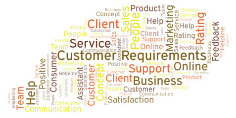 Customer Requirements word cloud.