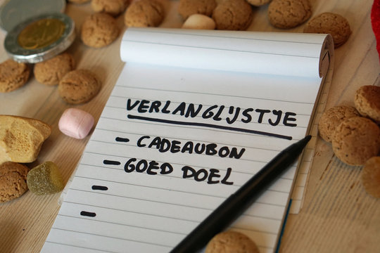 Present list written in Dutch
