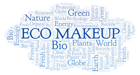 Fototapeta premium Eco Makeup word cloud.