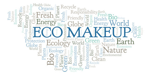 Fototapeta premium Eco Makeup word cloud.