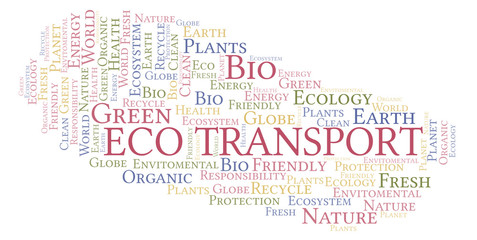 Eco Transport word cloud.