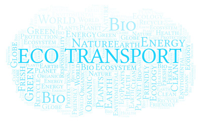 Eco Transport word cloud.
