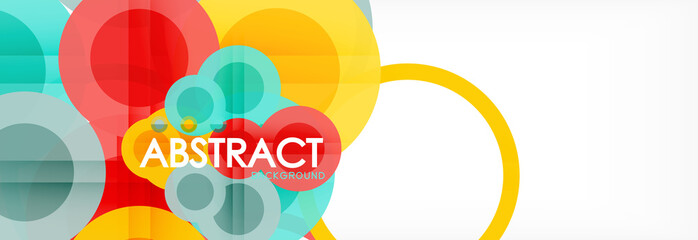 Overlapping circles design background