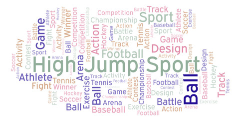 Obraz premium High Jump Sport word cloud.