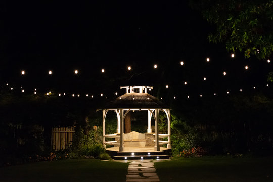 Gazebo Lights At Night