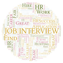 Fototapeta premium Job Interview word cloud.