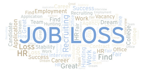 Fototapeta premium Job Loss word cloud.