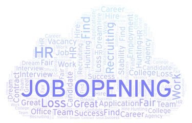 Obraz premium Job Opening word cloud.