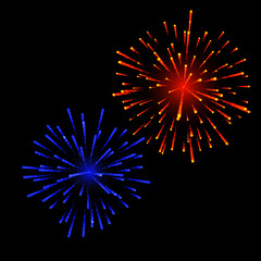 vector set for firework. suitable for new year celebration, holiday decoration and party event decoration.