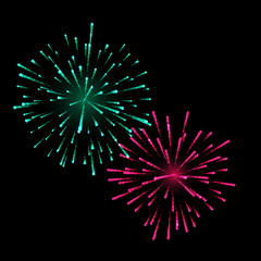 vector set for firework. suitable for new year celebration, holiday decoration and party event decoration.