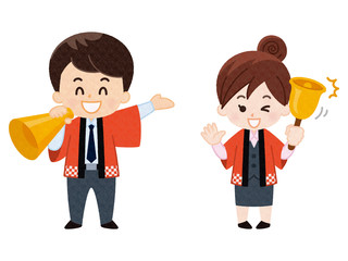 イベントスタッフの男女