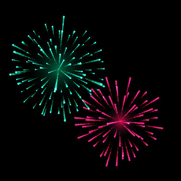 vector set for firework. suitable for new year celebration, holiday decoration and party event decoration.