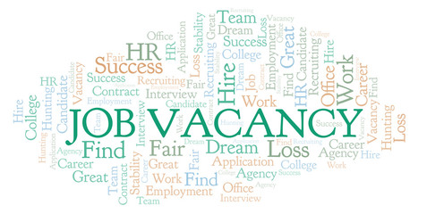 Job Vacancy word cloud.