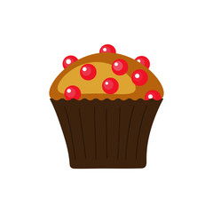 Cupcake icon vector illustration on white background