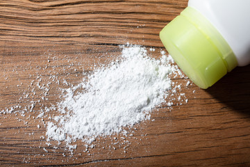 Close-up Of Spilled Talcum Powder