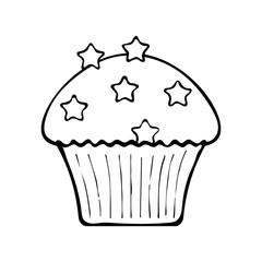 Muffin icon vector illustration on white background