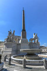 Fototapeta premium Dioscuri Fountain - Rome, Italy