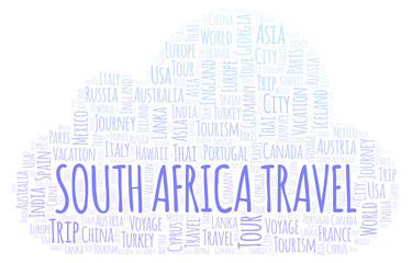 Obraz premium South Africa Travel word cloud.