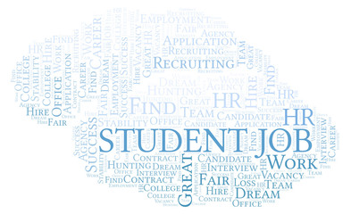 Obraz premium Student Job word cloud.