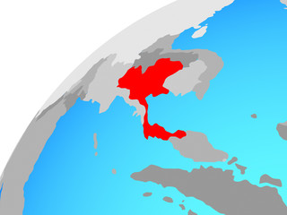 Fototapeta premium Thailand on globe.