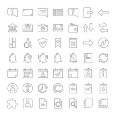 UI/UX linear icons set