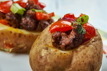 Pulled Pork Stuffed Potato Skins