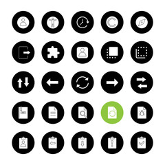 UI/UX glyph icons set