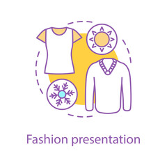 Fashion presentation concept icon